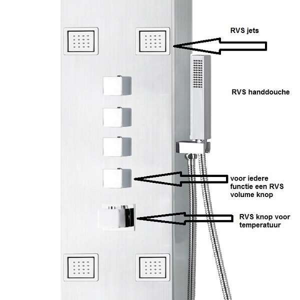 vanrosstucwerken Wall-Mounted Handheld Shower Head