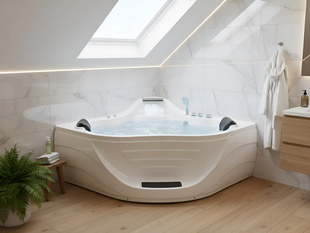 vanrosstucwerken Whirlpool Bathtub with Hydrotherapy Jets